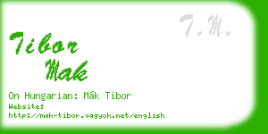tibor mak business card
